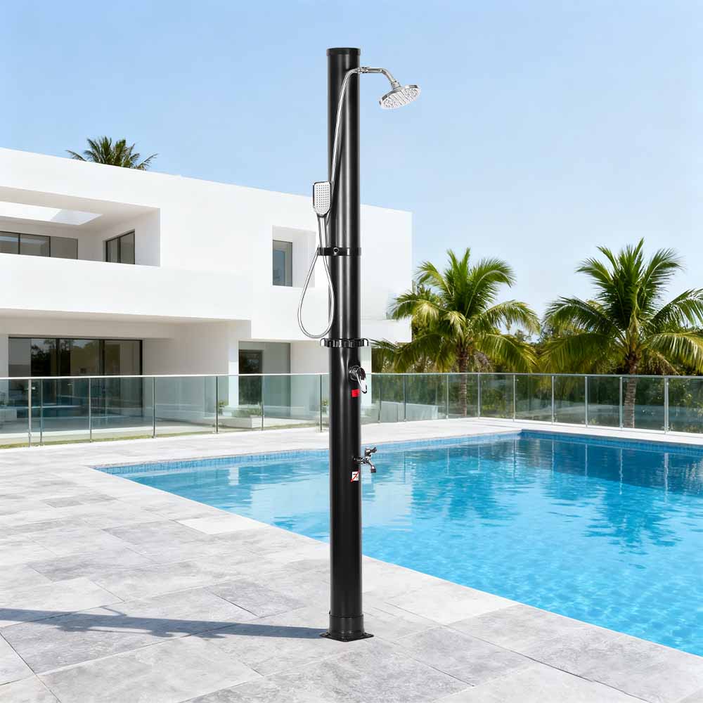 LY18L05-HB 18L Two Section ABS Chrome Shower Head Solar Shower Outdoor Garden Shower