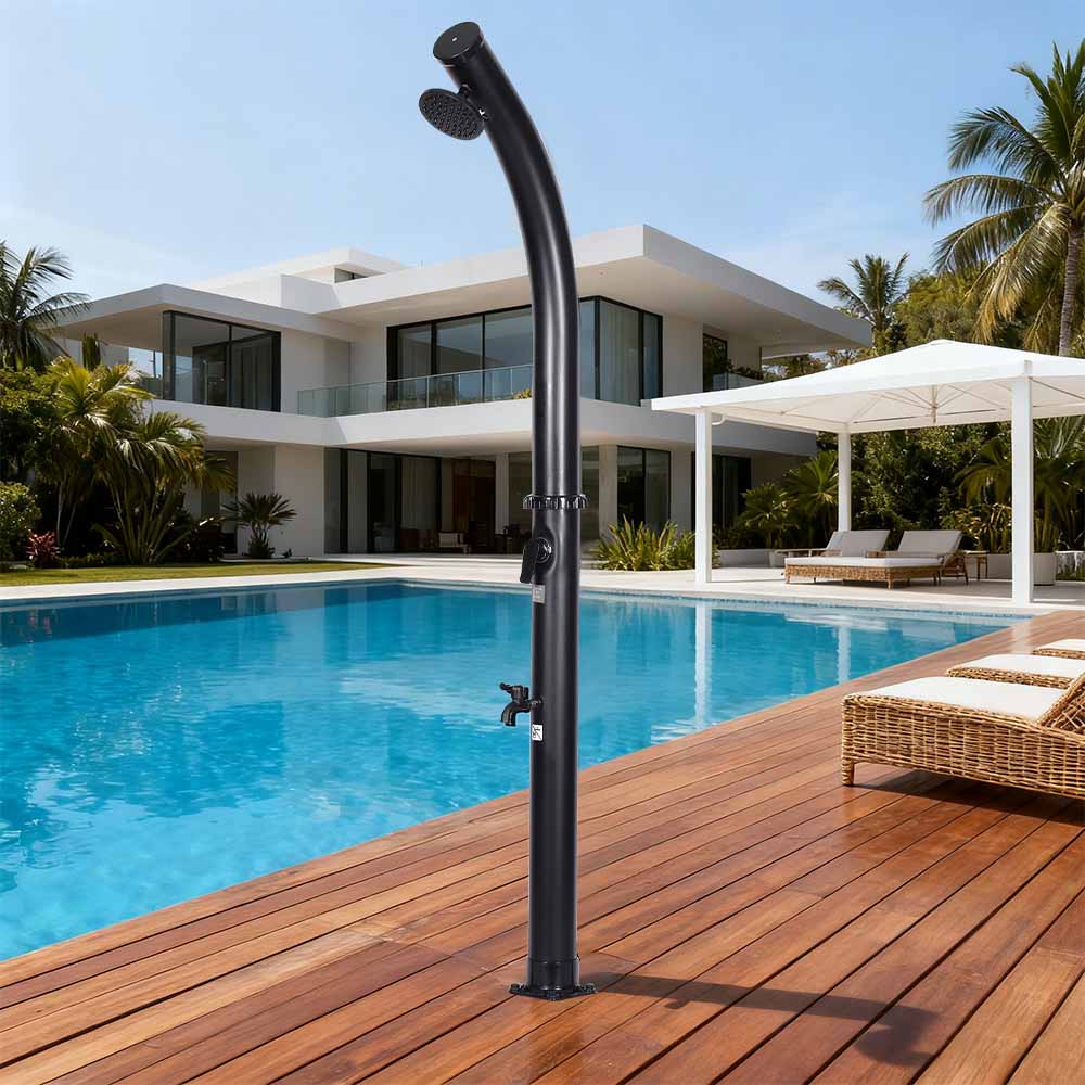 LY18L02 18L Free-standing Bend Body Outdoor Solar Pool Shower With Shower Head