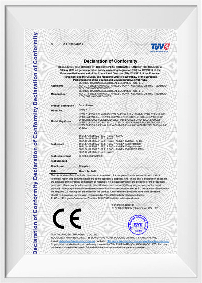 Declaration of Conformity